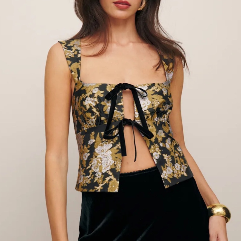 Reformation Azalea top in Golden Hour